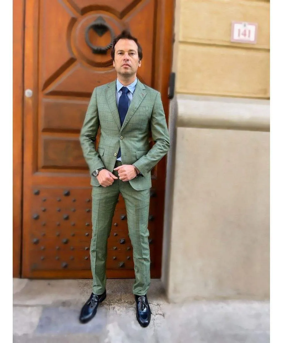Abito uomo - A quadri - Verde