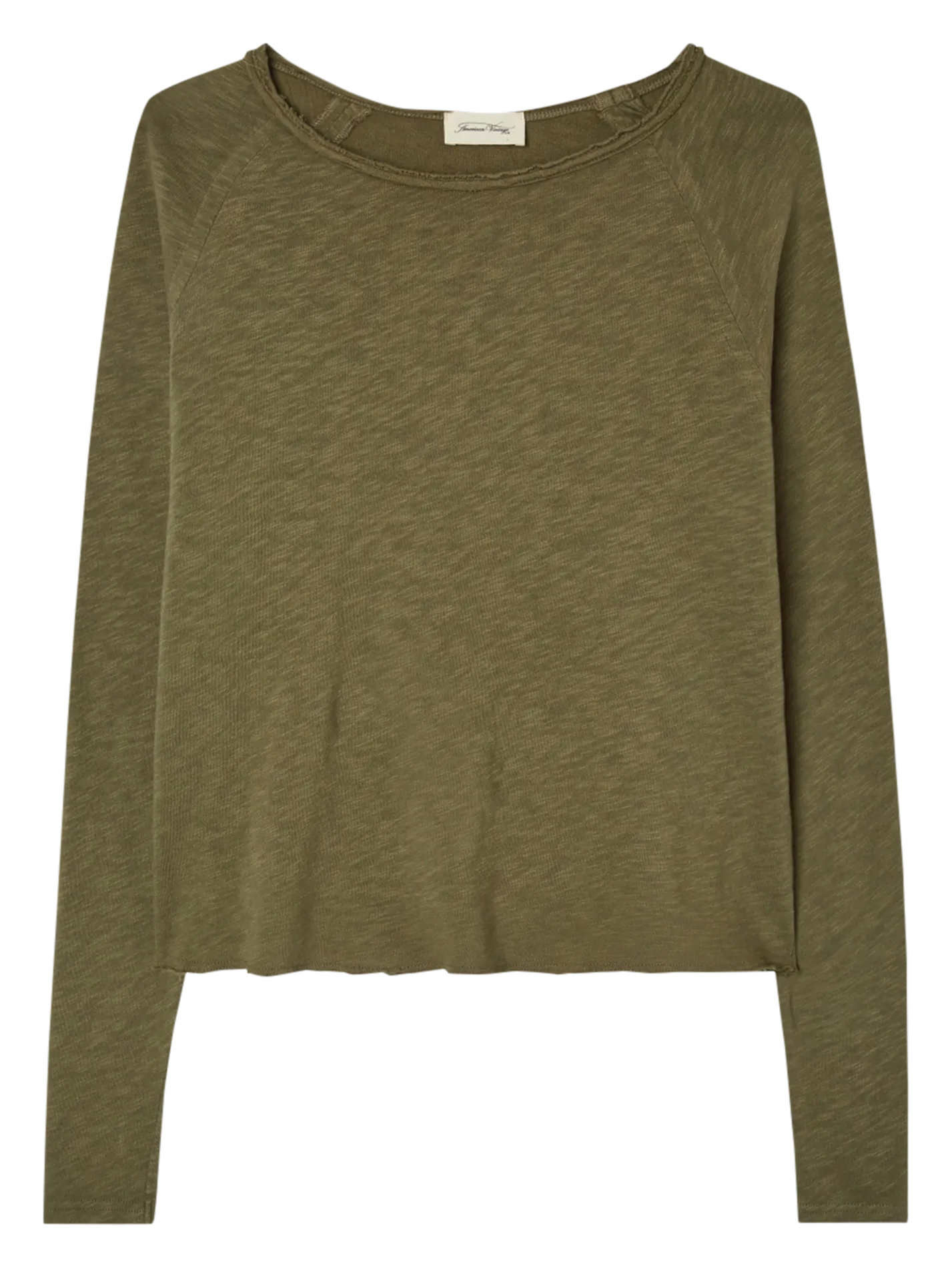  AMERICAN VINTAGE   SONOMA - T-shirt scollo tondo in cotone | Kaki
