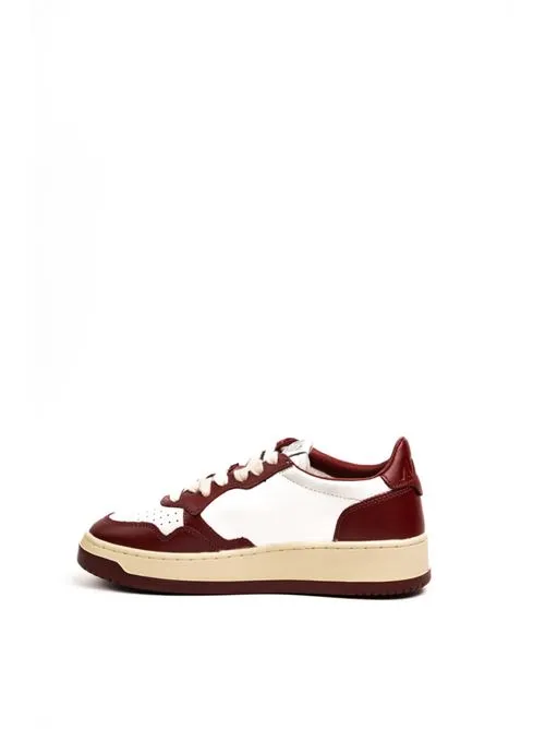 AUTRY     Sneakers Autry Medalist Low in pelle bicolor Bianco/Vino