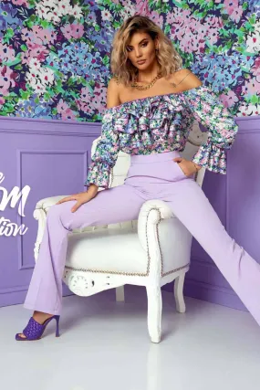 Blusa a stampa floreale