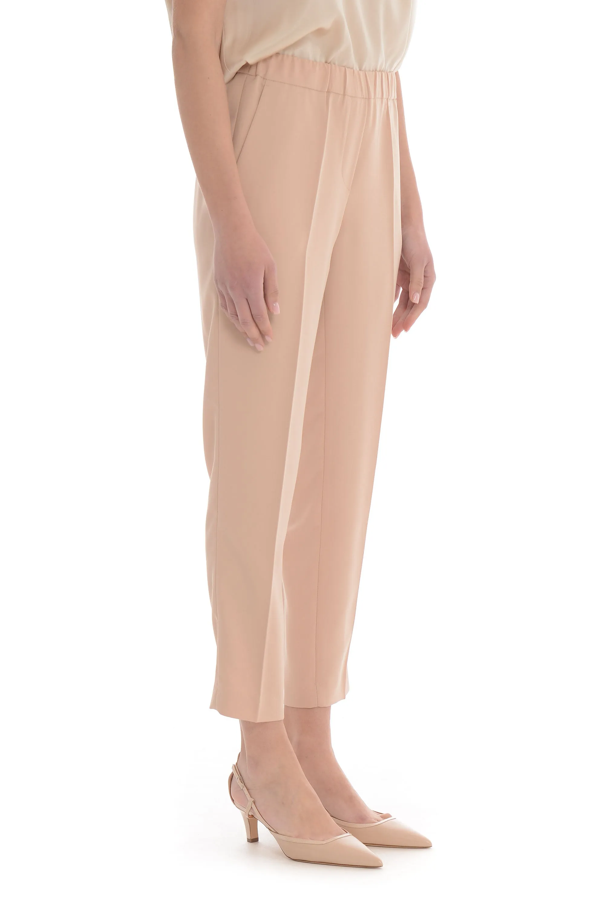 F.it Pantalone Beige Donna a Sigaretta