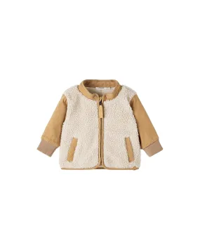 Giacca Teddy - Fog - Morbido Tessuto Sherpa