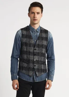 Gilet in cotone motivo check