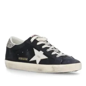 Golden Goose Blue Suede Leather Sneakers Blue 