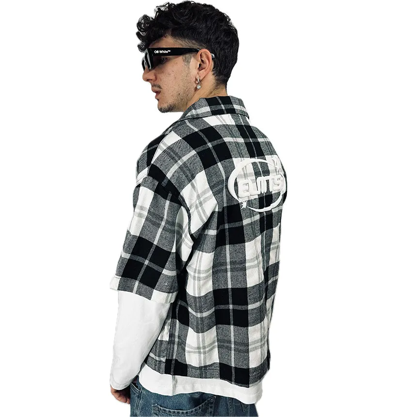 JACKET Scotland PUFF BLACK MANICA LUNGA INCORPORATA