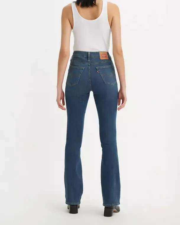 Jeans 725® bootcut a vita alta in cotone stretch lavaggio medio stone washed