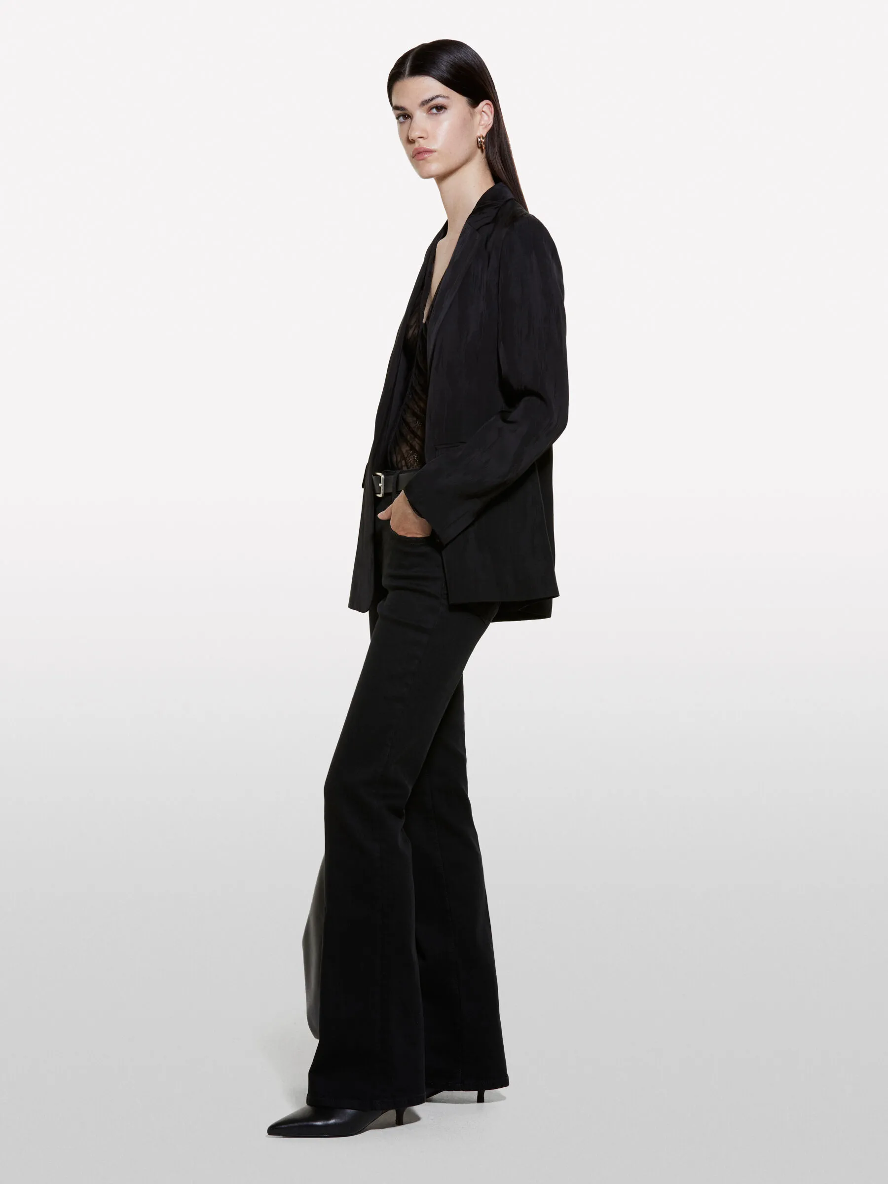 Jeans Cannes neri flare fit