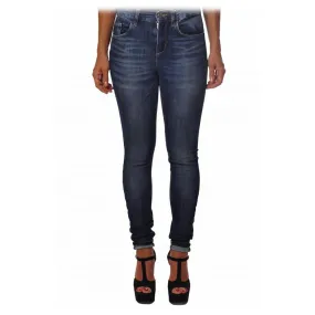 Liu Jo - Jeans Stretch Skinny a Vita Media - Blu - Pantaloni - Made in Italy - Luxury Exclusive Collection