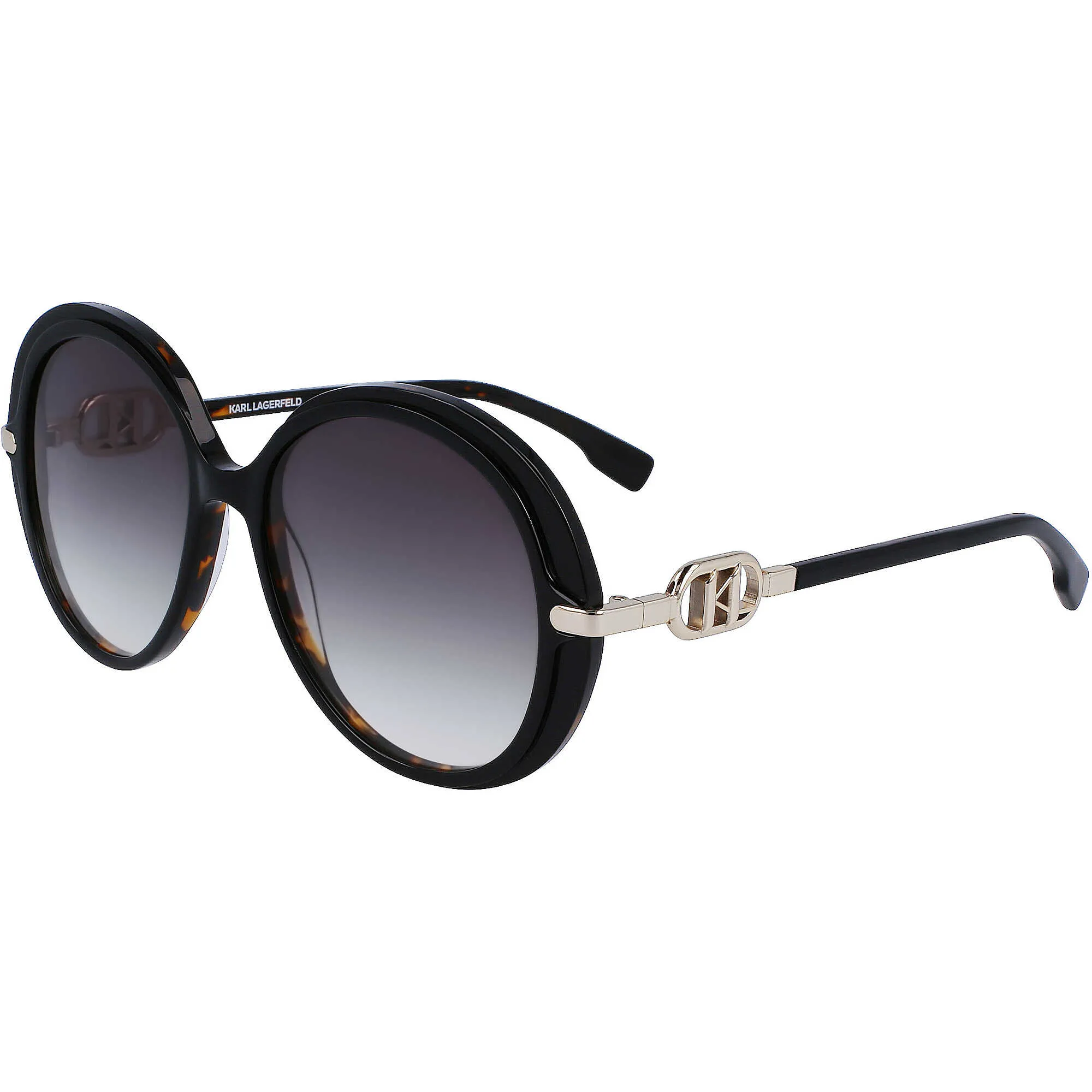 occhiali da sole Karl Lagerfeld neri forma Tonda