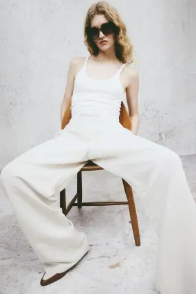 Pantaloni pull-on in misto lino