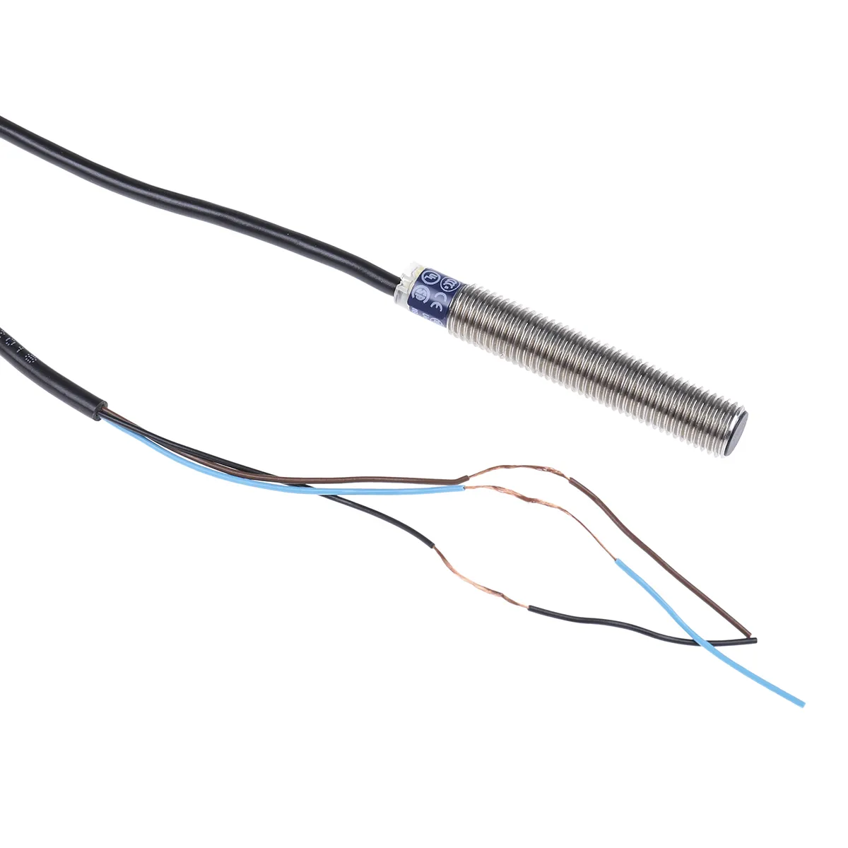 Sensore di prossimità Cilindro filettato Telemecanique Sensors, M8, rilevamento 2,5 mm, 12 → 48 V c.c.