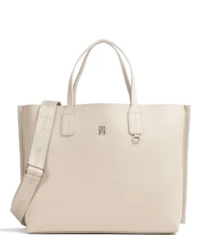  Tommy Hilfiger Iconic Borsa a mano pelle sintetica avorio  